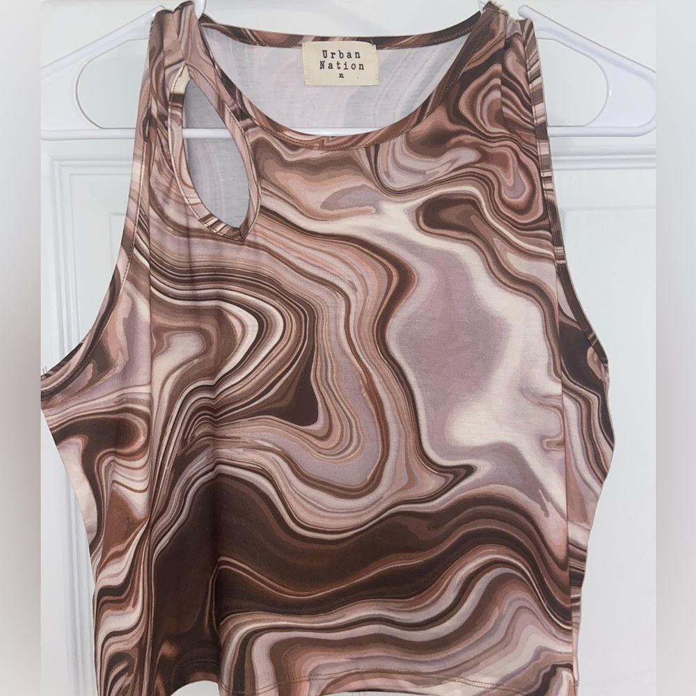 Urban Nation Marble Crop Top | Size XL